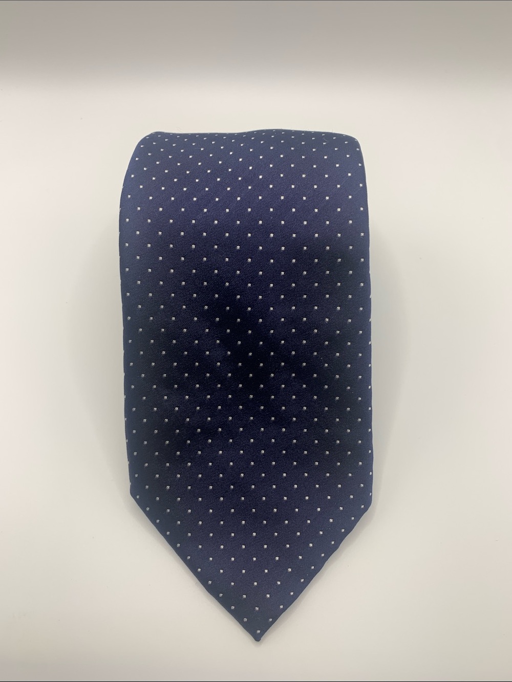 Charles Tyrwhitt Navy Blue Tie with White Microdots